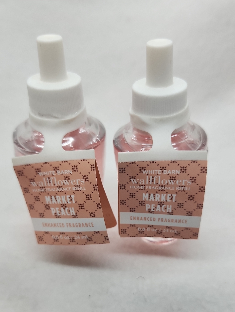 White Barn BBW Market Peach Wallflowers Refill Set of 2